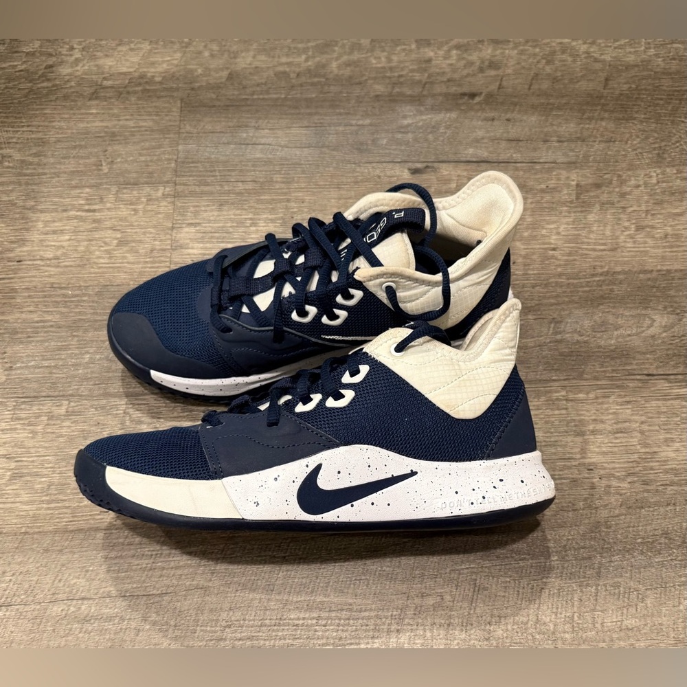 Nike PG 3 TB Midnight Navy Blue White Basketball Shoes Paul George
